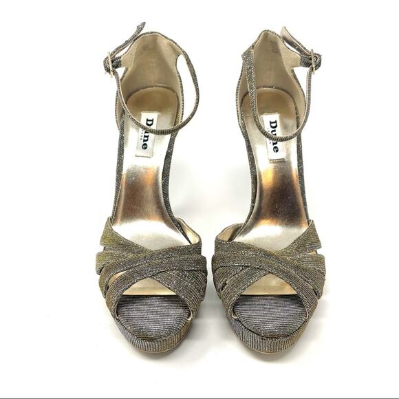 Dune London Platform Stiletto Open Toe Pumps Heels in Gold, Women’s Size 8 EU 39 - Picture 6 of 12